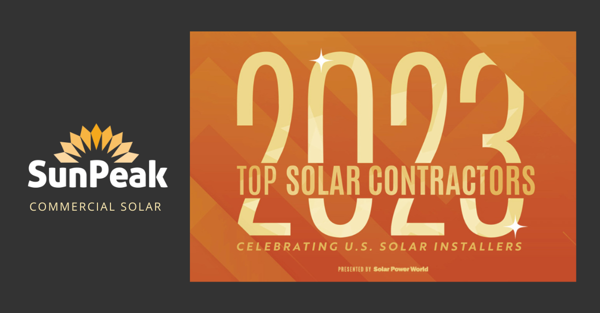 SunPeak Recognized as a Top Solar Contractor